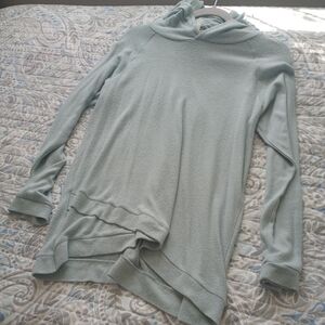 Light Blue Long Sleeve Sweater W Hood